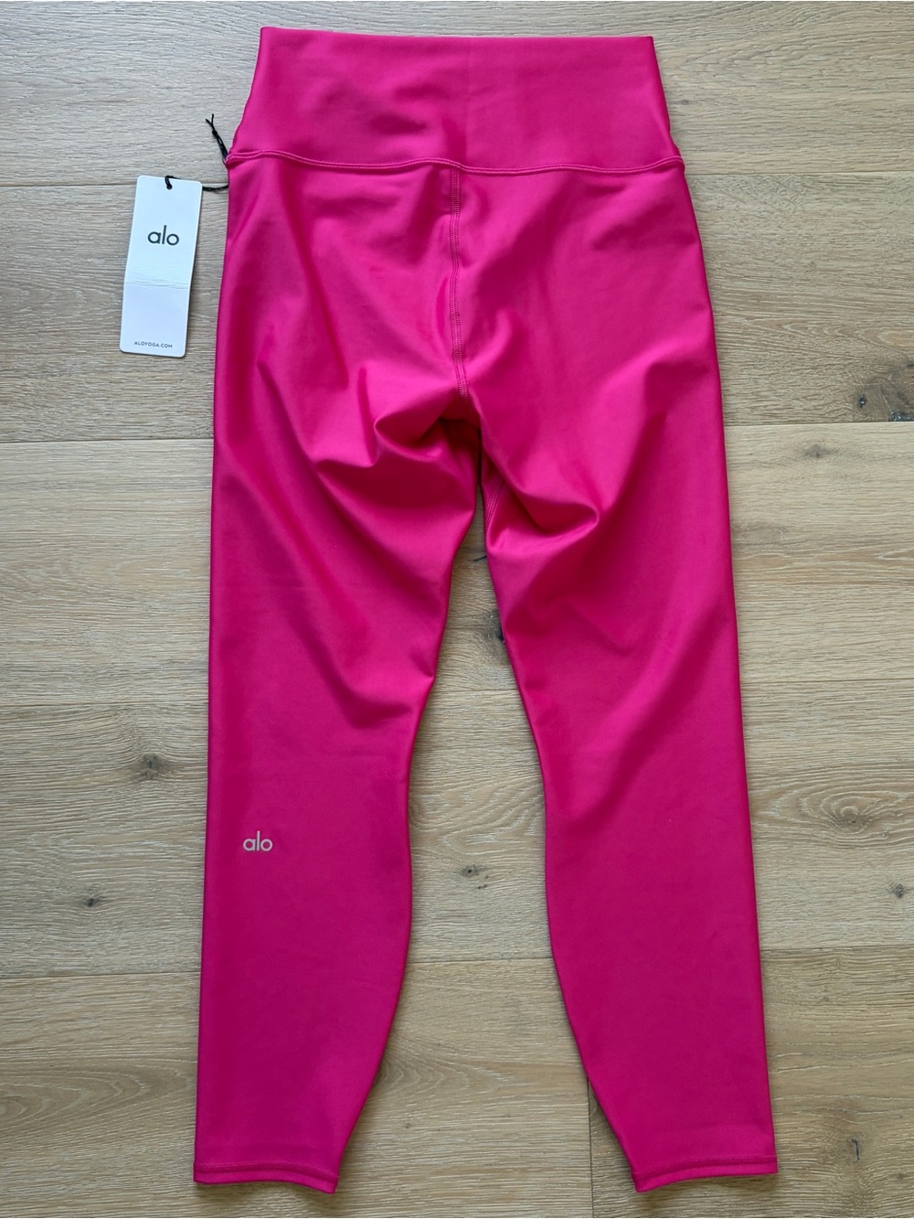 Alo Yoga 7/8 High Waist Airlift Leggings Pink Summer Crush Size L NWT*@30 - Picture 2 of 5